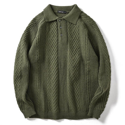 JO | Knitted polo sweater with collar