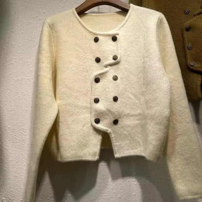 JO | Women's sweater with double-breasted button placket