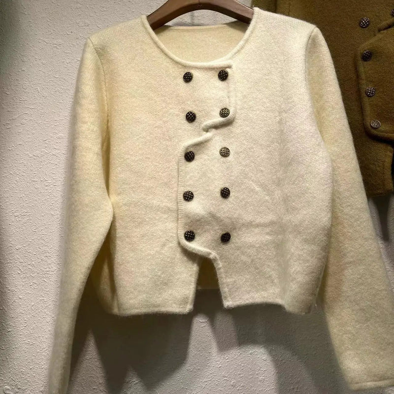 JO | Women's sweater with double-breasted button placket