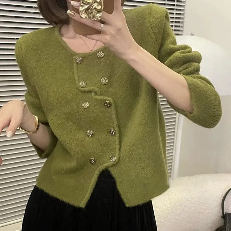JO | Women's sweater with double-breasted button placket