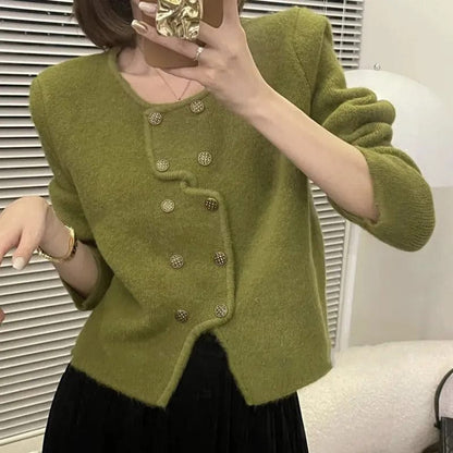 JO | Women's sweater with double-breasted button placket