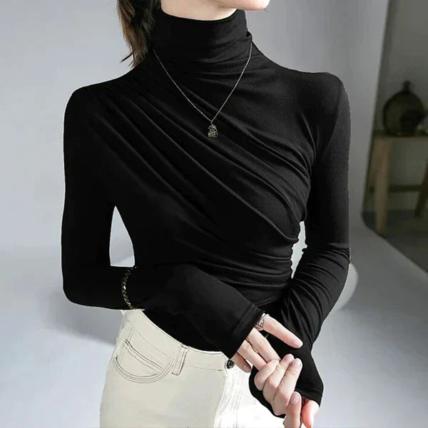 JO | Turtleneck sweater with pleats