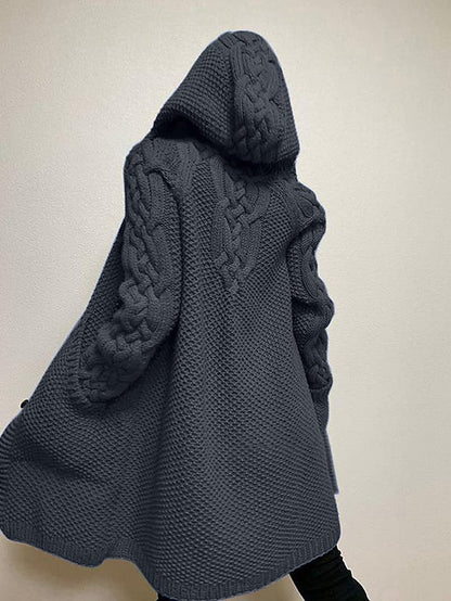 KS | Cardigan with hood in chunky knit