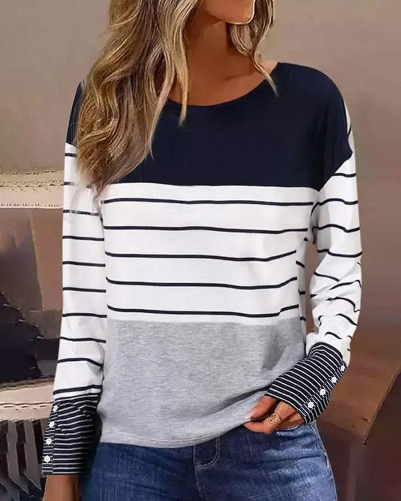 JO | Striped print top