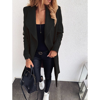 JO | Long cotton jacket without buttons
