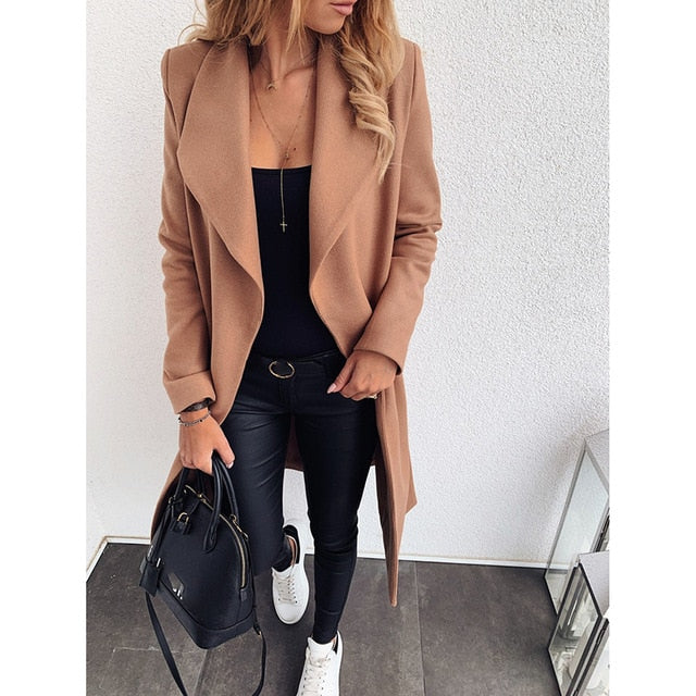 JO | Long cotton jacket without buttons
