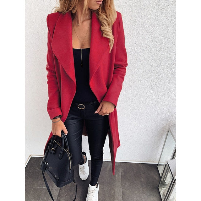 JO | Long cotton jacket without buttons