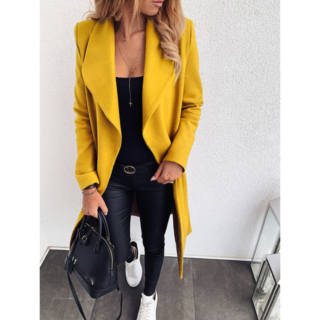 JO | Long cotton jacket without buttons