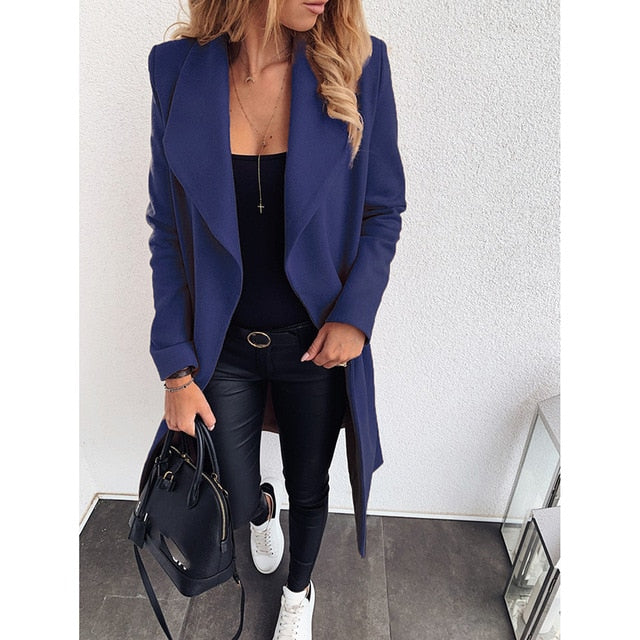 JO | Long cotton jacket without buttons