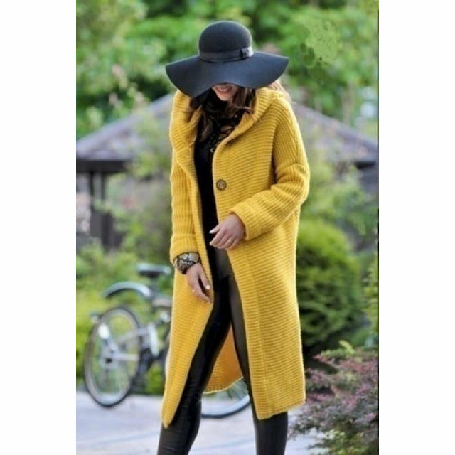 JO | Long women's knitted coat