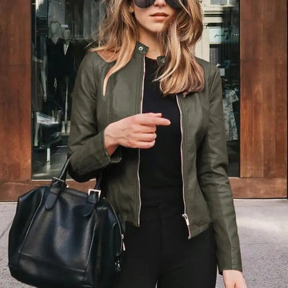 JO | Classic leather jacket for women