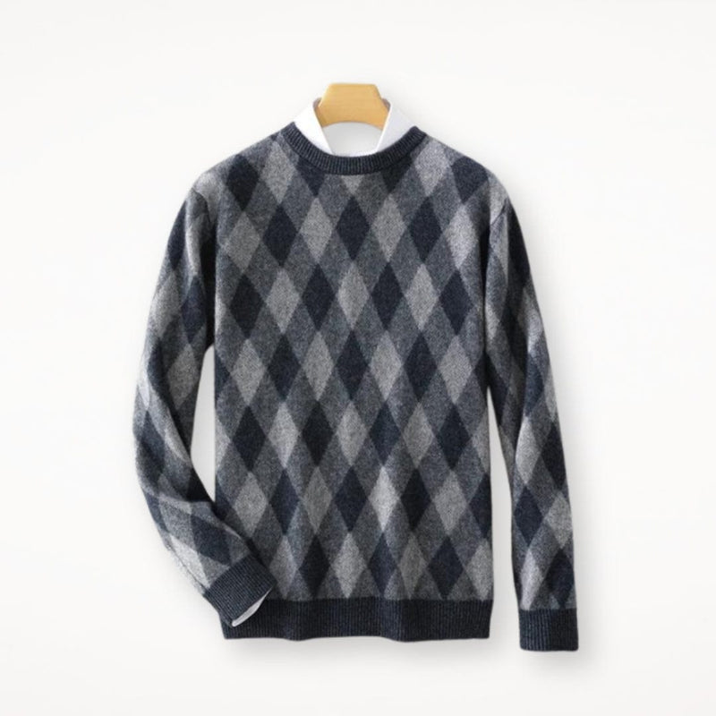 JO | O-neck colorful wool sweater 2024