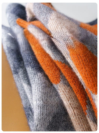 JO | O-neck colorful wool sweater 2024