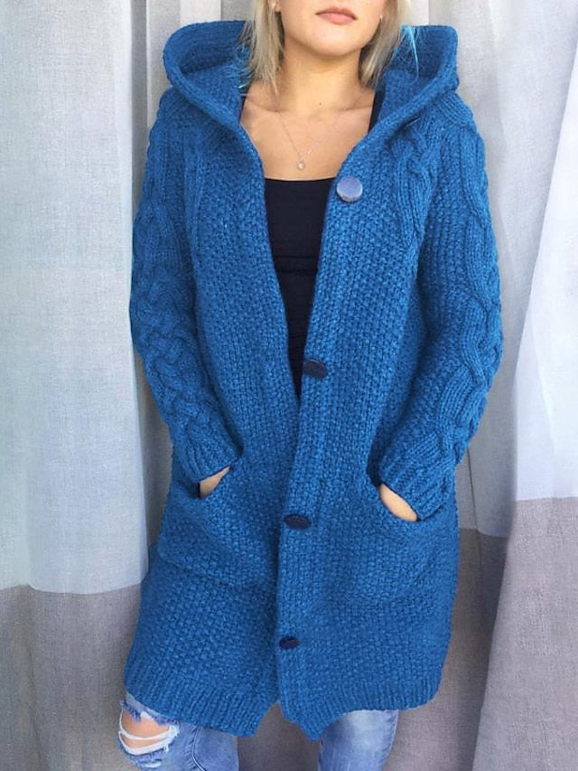 KS | Cardigan with hood in chunky knit