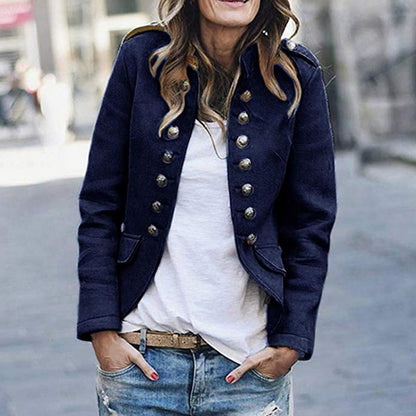 JO | Ladies stand-up collar blazer