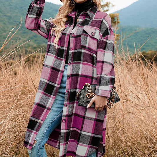 JO | Sophisticated plaid jacket for women