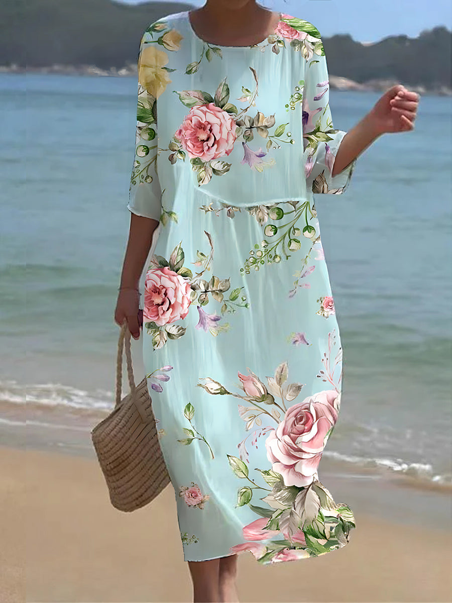 KS | Maxi dress with floral pattern