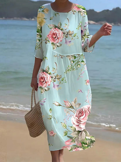 KS | Maxi dress with floral pattern