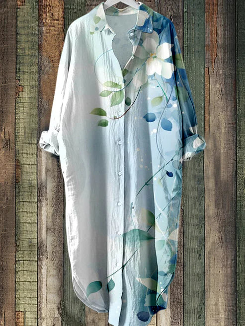 KS | Buttoned midi dress with floral print