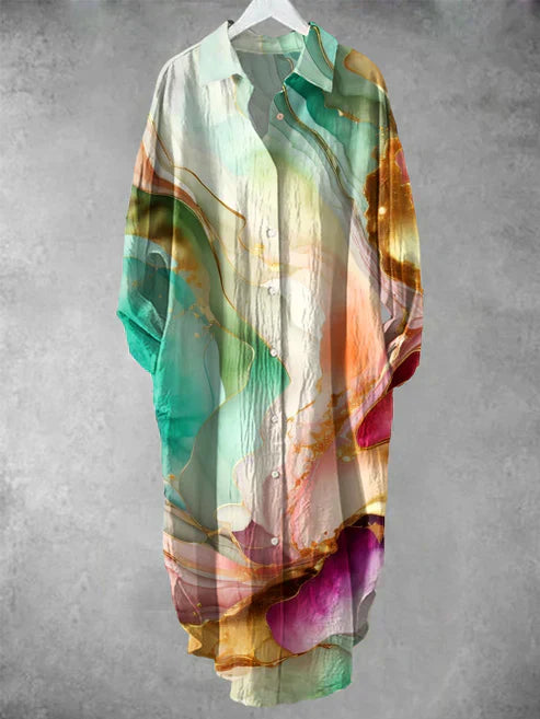 KS | Buttoned midi dress with floral print