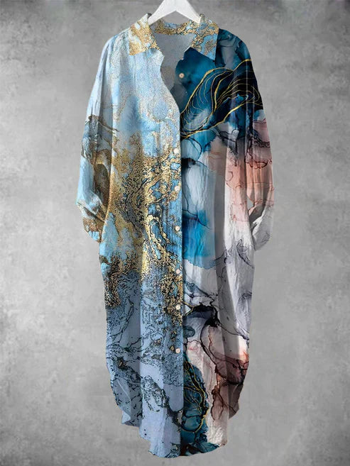 KS | Buttoned midi dress with floral print