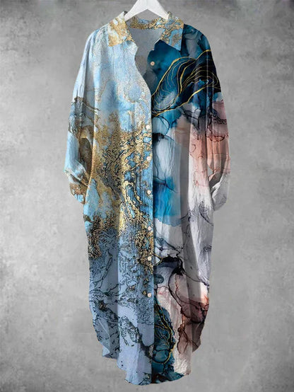 KS | Buttoned midi dress with floral print