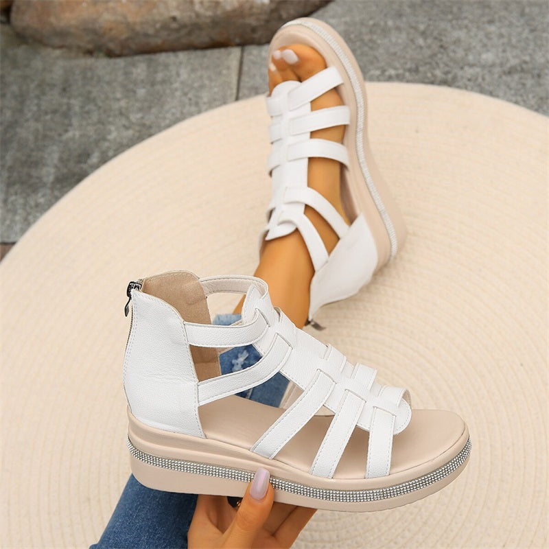 KS | Wedge sandals with rhinestones