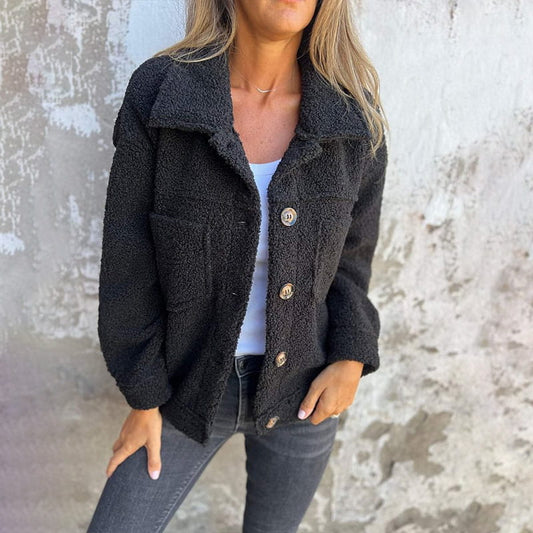 JO | Warm jacket with collar for women