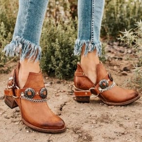 KS | Chunky Mid Heel Vintage Shoes