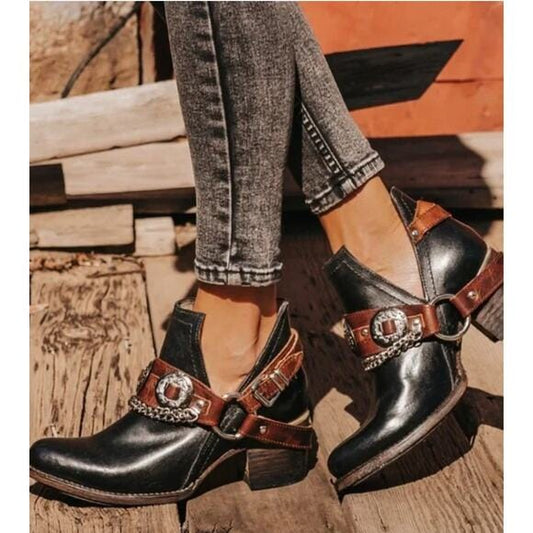 KS | Chunky Mid Heel Vintage Shoes