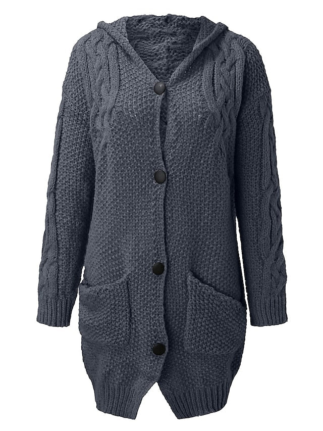 KS | Cardigan with hood in chunky knit
