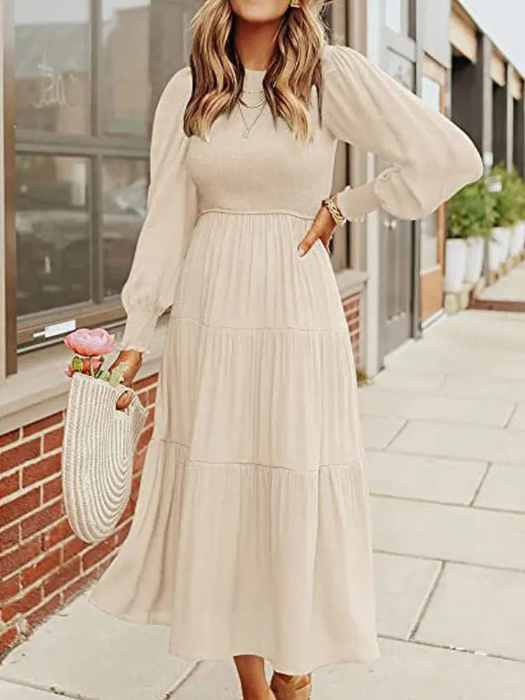KS | Long-sleeved midi dress with tuxedos