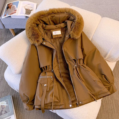 JO | stylish coat with fur collar
