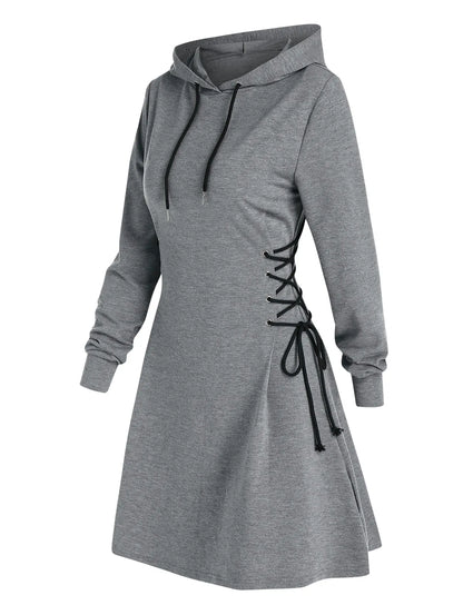 KS | Casual-chic hooded midi dress