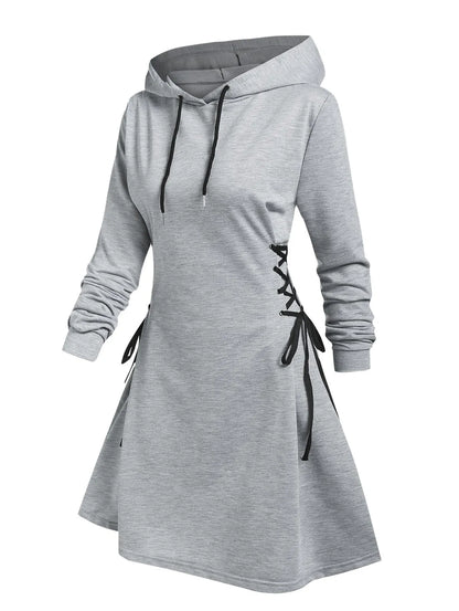 KS | Casual-chic hooded midi dress