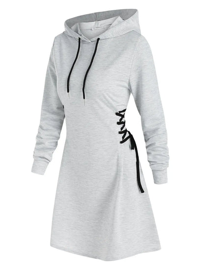 KS | Casual-chic hooded midi dress