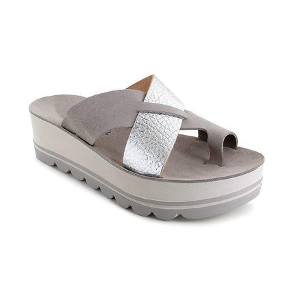 KS | Stylish platform sandals with crossed straps