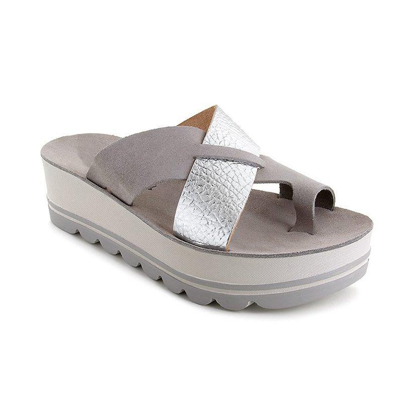 KS | Stylish platform sandals with crossed straps