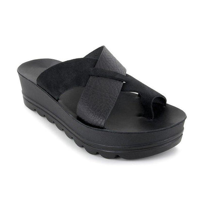 KS | Stylish platform sandals with crossed straps