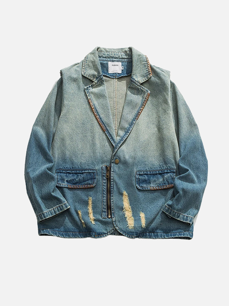 JO | Vintage denim jacket with fringes