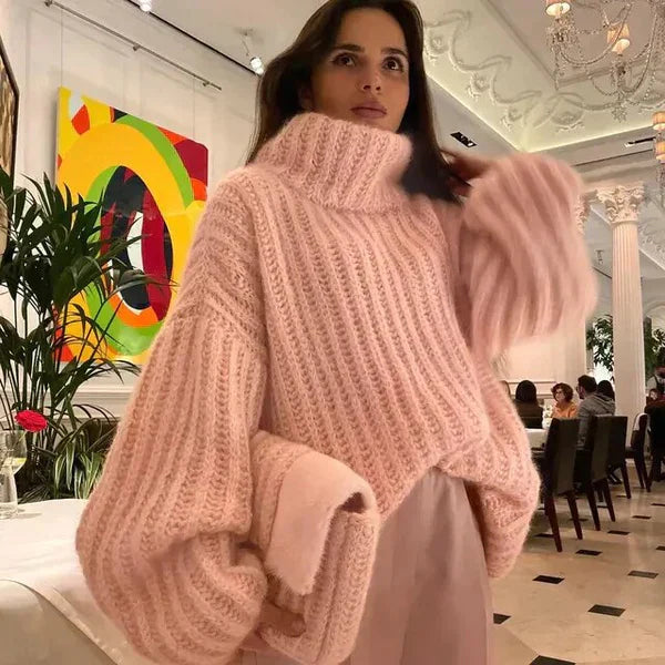 JO | Fluffy turtleneck sweater